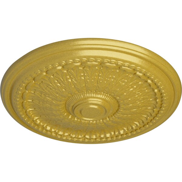 Brunswick Ceiling Medallion (Fits Canopies Up To 4 1/2), Hand-Painted Rich Gold, 27OD X 2 1/2P